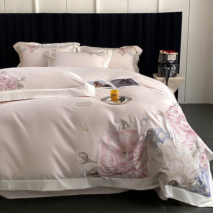 91家纺网 家纺一手货源 找家纺 优悦生活馆 2025新疆长绒棉花迹四件套【控价领券后标准不低于268】 花迹-杏花粉