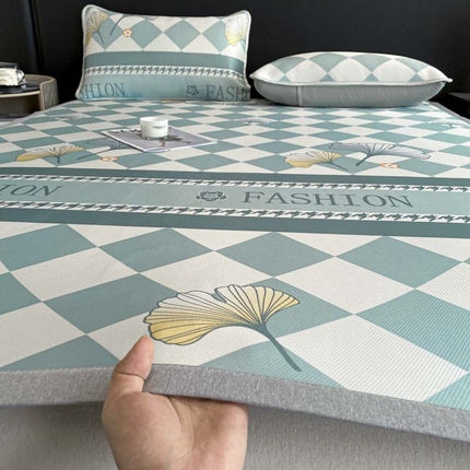 91家纺网 家纺一手货源 找家纺 （总）2025新款印花冰丝凉席反面无纺布