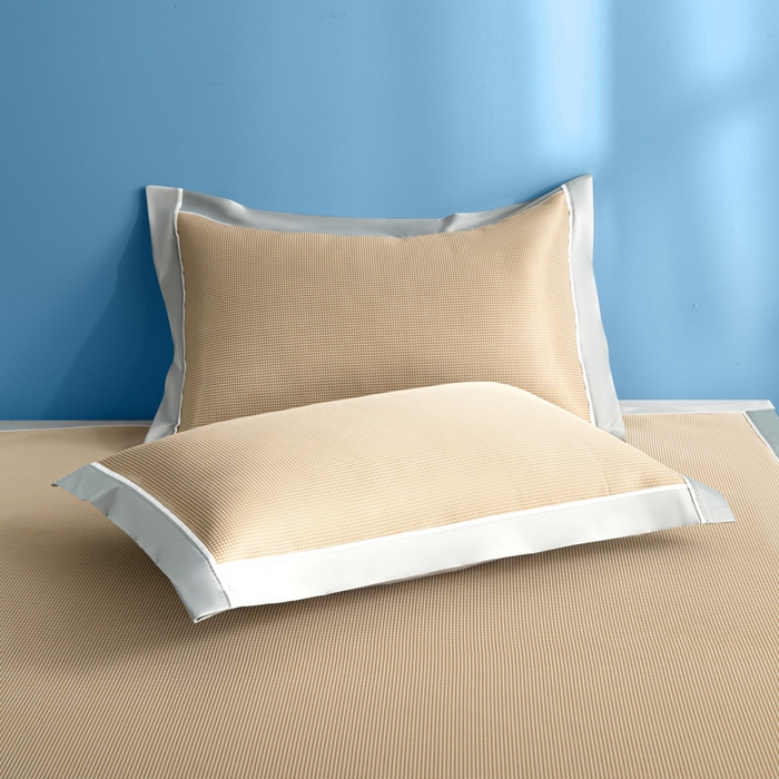 91家纺网 家纺一手货源 找家纺 阿亮家居 2025新款A类母婴级1800D碳光小鹿冰丝席凉席 香槟金