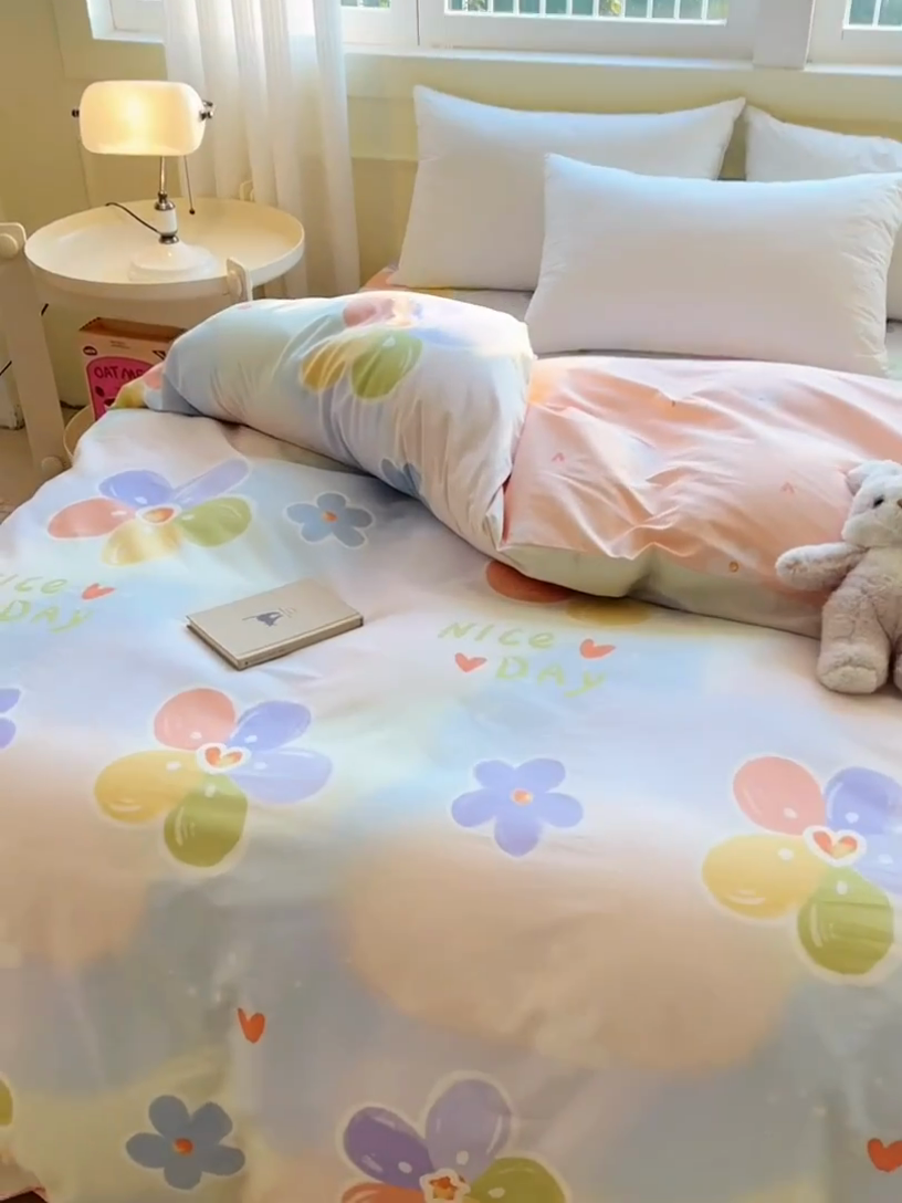 91家纺网 家纺一手货源 找家纺 拾物记 2025新款A类无荧光全喷气全棉12868单被套 陌上花