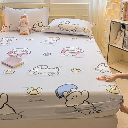 91家纺网 家纺一手货源 找家纺 （总）拾物记 2025新款A类无荧光全喷气全棉12868单床笠