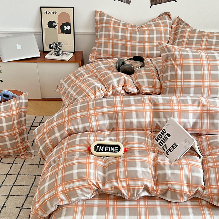 91家纺网 家纺一手货源 找家纺 罗菲尼酒店用品 2025新款磨毛亲肤飞边款四件套 洛咖格