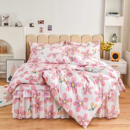 91家纺网 家纺一手货源 找家纺 （总）名优家纺 2025新款A类全棉纯棉韩版印花四件套