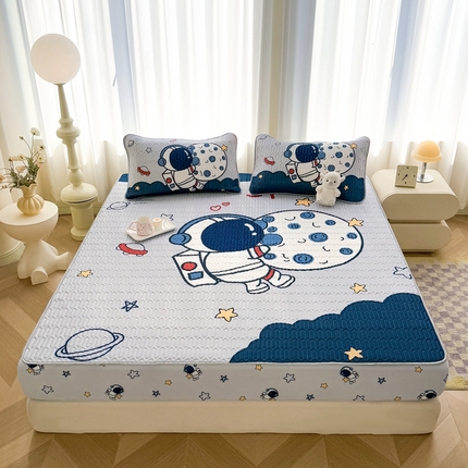 91家纺网 家纺一手货源 找家纺 （总）希廷顿 2025新款大版印花乳胶凉席床笠款三件套