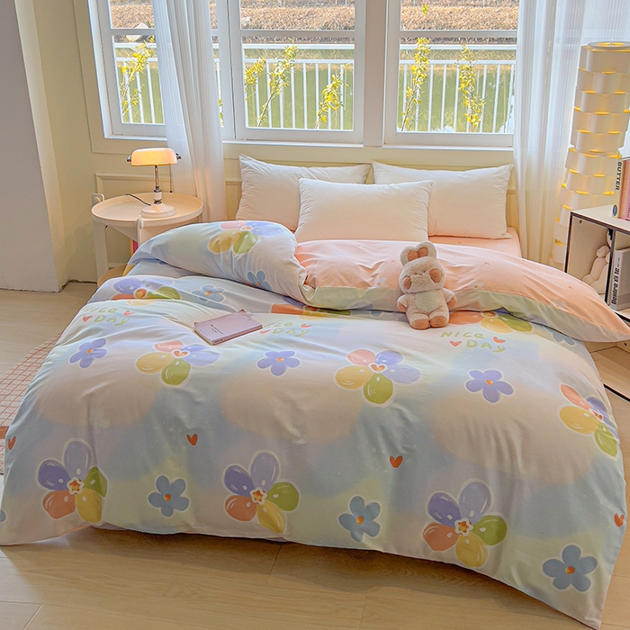 91家纺网 家纺一手货源 找家纺 拾物记 2025新款A类无荧光全喷气全棉12868单被套 陌上花