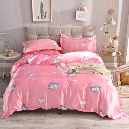 91家纺网 家纺一手货源 找家纺 （总）经年 2025新款丝绸印花冰丝四件套