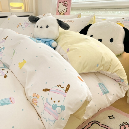 91家纺网 家纺一手货源 找家纺 （总）暮思家居 2025新款正版授权三丽鸥小版全棉四件套系列（第二批）