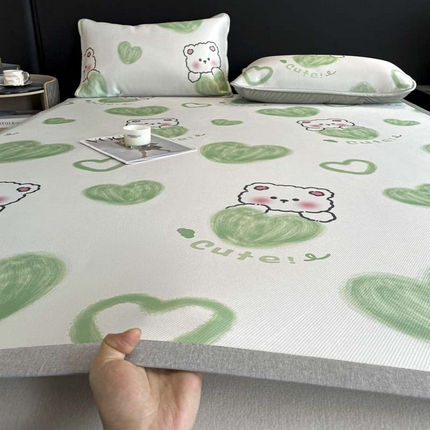 91家纺网 家纺一手货源 找家纺 （总）2025新款印花冰丝凉席反面无纺布