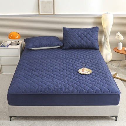 91家纺网 家纺一手货源 找家纺 （总）慕克斯  2025新款原棉大豆抗菌夹棉防水床笠床垫保护罩-四季跑量款