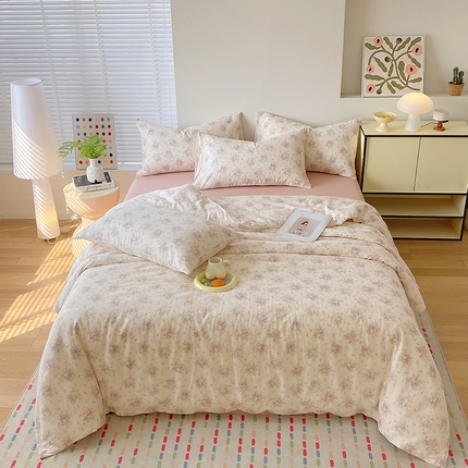 91家纺网 家纺一手货源 找家纺 （总）于果 2025新款全棉双层纱四件套（第三批）