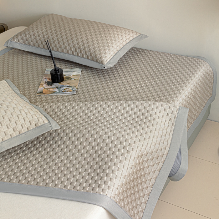 91家纺网 家纺一手货源 找家纺 阿亮家居 2025新款凉席凉豆豆软席床席款 异空间-玉石咖