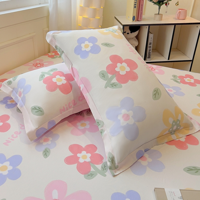 91家纺网 家纺一手货源 找家纺 拾物记 2025新款A类无荧光全喷气全棉12868单枕套 繁花集