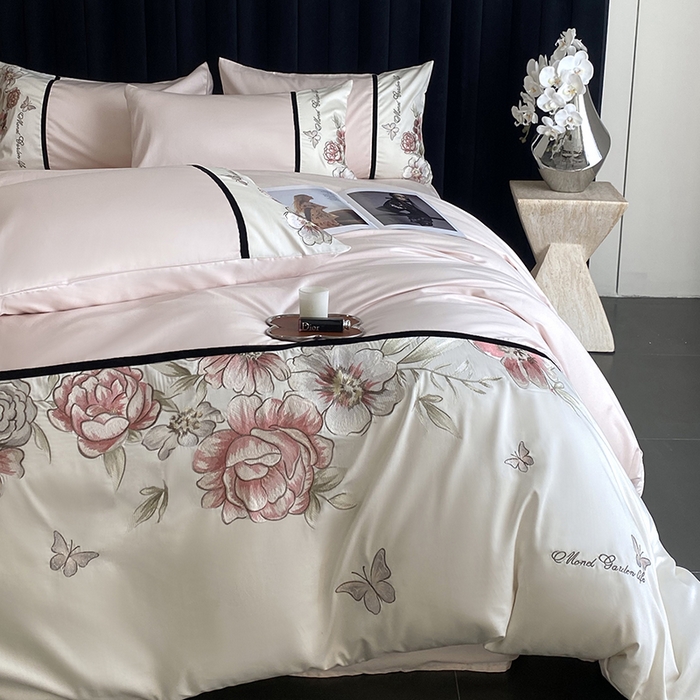 91家纺网 家纺一手货源 找家纺 优悦生活馆 2025新疆长绒棉花团锦簇四件套【价领券后标准不低于268】 花团锦簇-蜜糖粉