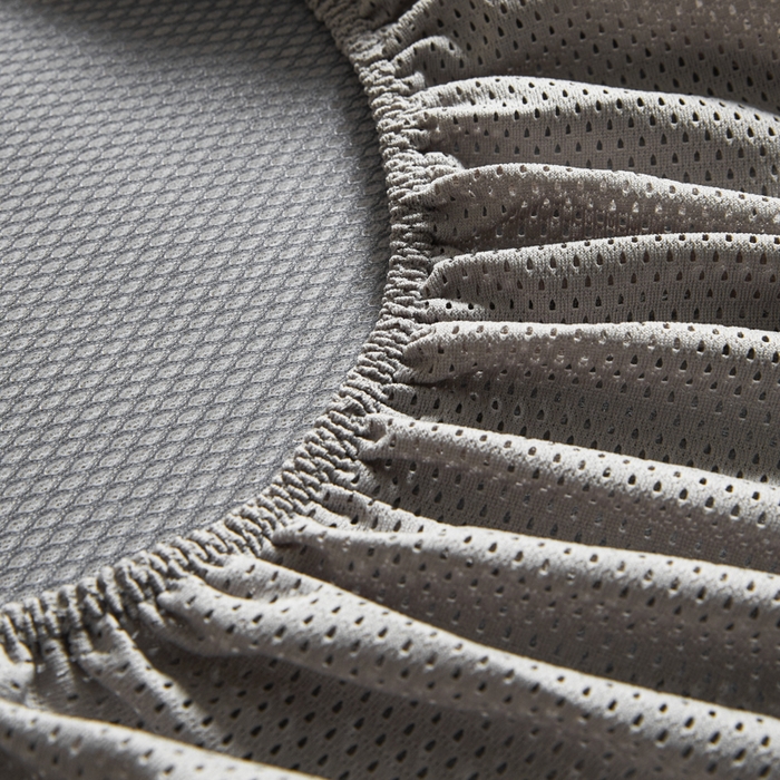 91家纺网 家纺一手货源 找家纺 阿亮家居 2025新款凉席三明治刺绣可水洗碳光冰丝席宽包边艾香系列 艾香冰丝床笠饼干-灰