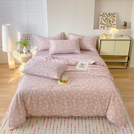 91家纺网 家纺一手货源 找家纺 （总）于果 2025新款全棉双层纱四件套（第三批）