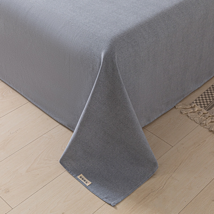 91家纺网 家纺一手货源 找家纺 阿亮家居 2025新款原棉老粗布床单系列 绅士灰