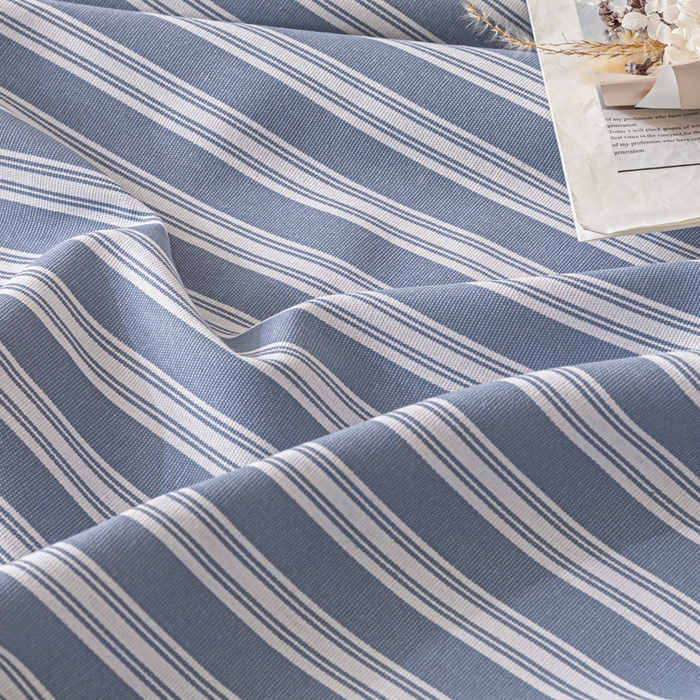 91家纺网 家纺一手货源 找家纺 瑞禾家纺（原阿亮） 2025新款原棉老粗布床单系列 简约生活蓝