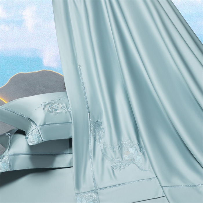 91家纺网 家纺一手货源 找家纺 高大尚婚庆馆 2025新款长绒棉高端绣花四件套-罗曼蒂 罗曼蒂水晶兰