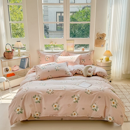 91家纺网 家纺一手货源 找家纺 （总）名优家纺 2025新款A类全棉纯棉韩版印花四件套