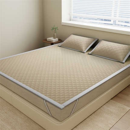 鑫姿席业 2025年春夏新款A类抗菌凉感豆豆凉席-软床席 软床席-卡其