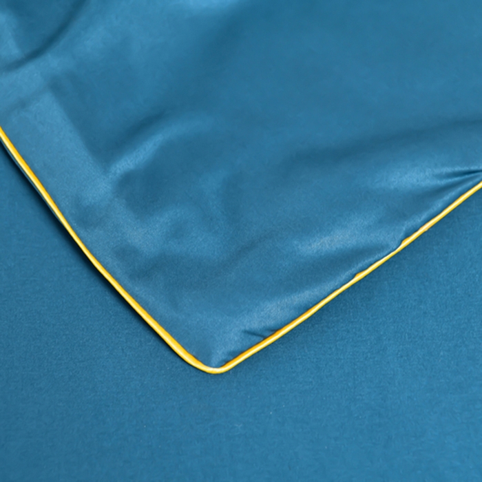 91家纺网 家纺一手货源 找家纺 伊梵居 2025新款水洗真丝刺绣夏被四件套 梵花-月光蓝