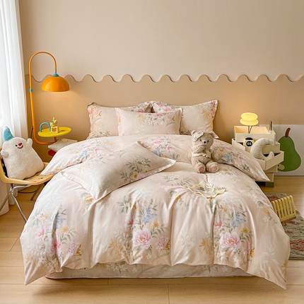 91家纺网 家纺一手货源 找家纺 （总）名优家纺 2025新款A类全棉纯棉韩版印花四件套