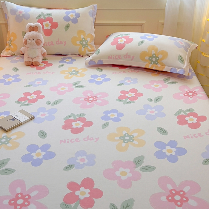 91家纺网 家纺一手货源 找家纺 拾物记 2025新款A类无荧光全喷气全棉12868单床单 繁花集