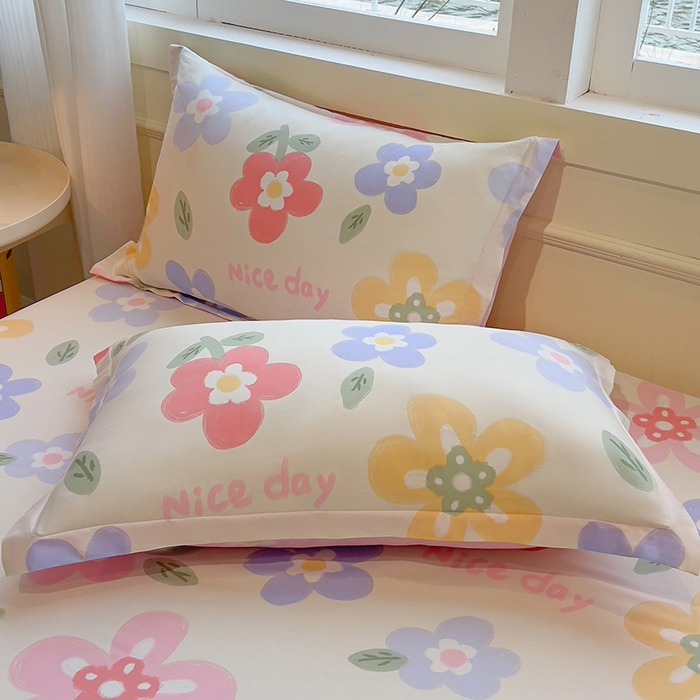 91家纺网 家纺一手货源 找家纺 拾物记 2025新款A类无荧光全喷气全棉12868四件套 繁花集