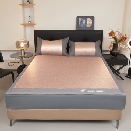 琪琪阁 2026新款印尼藤双面凉席 清新粉