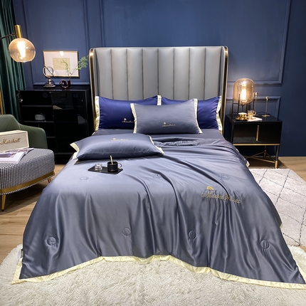 91家纺网 家纺一手货源 找家纺 （总）经年 2025新款水洗真丝刺绣夏被四件套