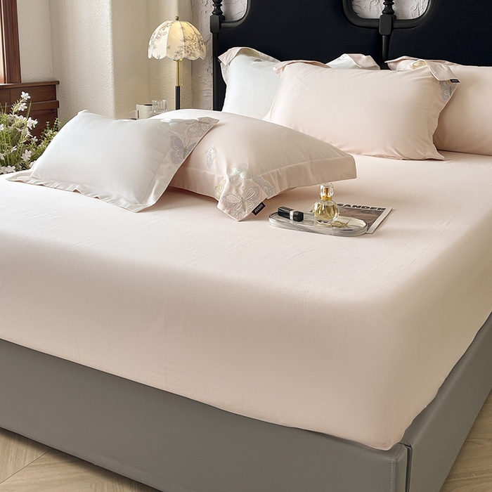 91家纺网 家纺一手货源 找家纺 高端轻奢A类母婴级长绒棉全工艺刺绣四件套纯棉全棉高端春夏季爆款床上用品 茉婉-颜粉