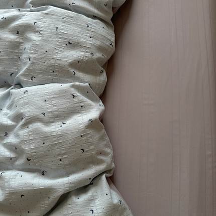 91家纺网 家纺一手货源 找家纺 王朝国际 2025新款皱皱棉印花四件套 星空蓝