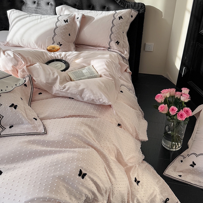 91家纺网 家纺一手货源 找家纺 优悦生活馆 2025新疆长绒棉云小甜四件套【控价领券后标准不低于268】 云小甜-公主粉