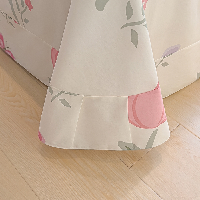 91家纺网 家纺一手货源 找家纺 拾物记 2025新款A类无荧光全喷气全棉12868单床单 花欣猫趣-粉