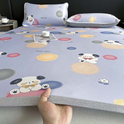 2025新款印花冰丝凉席反面无纺布 冰丝-平铺款-萌萌犬