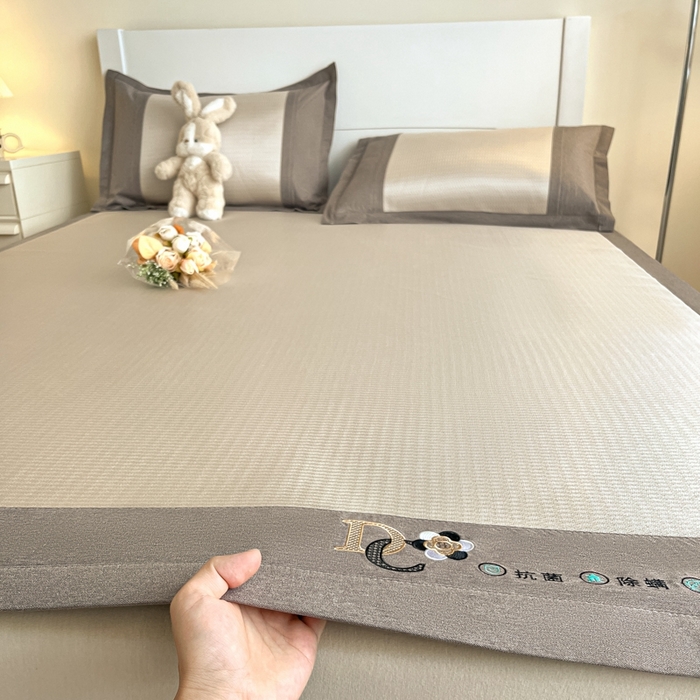 91家纺网 家纺一手货源 找家纺 阿亮家居 2025新款印花冰藤席凉席 雅典娜