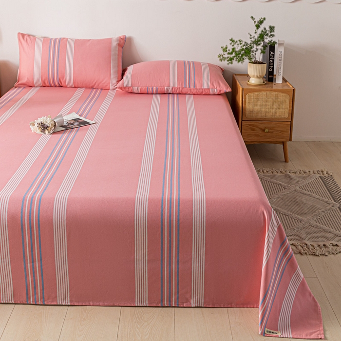 91家纺网 家纺一手货源 找家纺 阿亮家居 2025新款原棉老粗布床单系列 气质粉