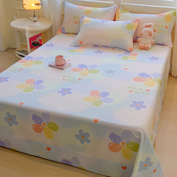 91家纺网 家纺一手货源 找家纺 拾物记 2025新款A类无荧光全喷气全棉12868单床单 陌上花