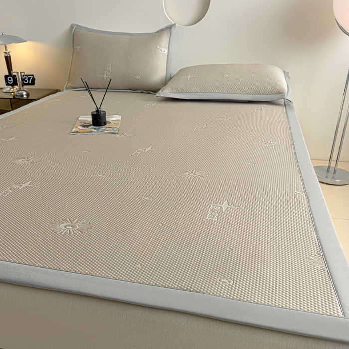 91家纺网 家纺一手货源 找家纺 阿亮家居 2025新款凉席凉豆豆软席床席款 爱丽丝-玉石咖