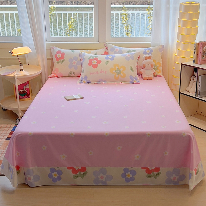 91家纺网 家纺一手货源 找家纺 拾物记 2025新款A类无荧光全喷气12868全棉B版单床单 繁花集B版