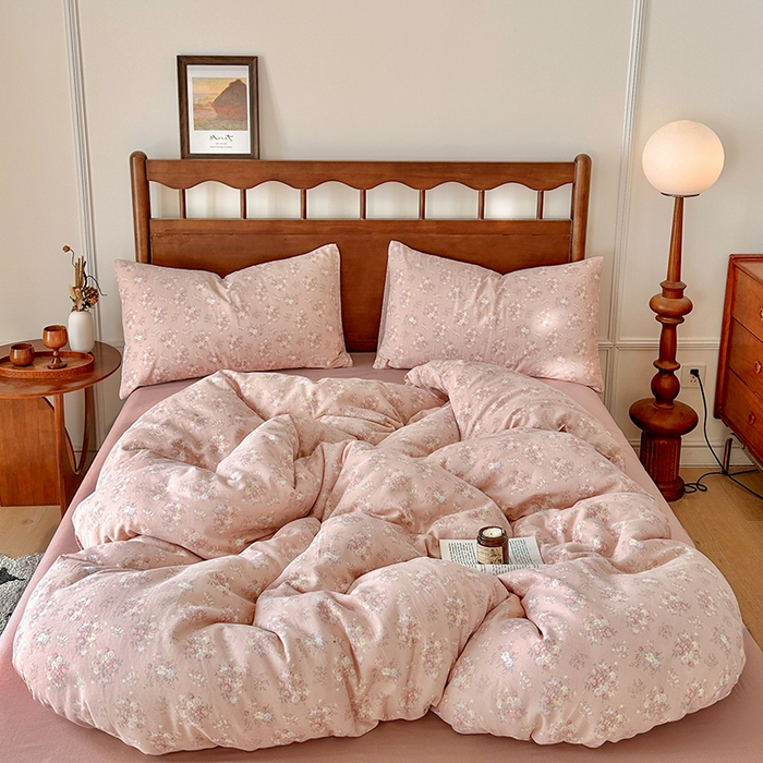 91家纺网 家纺一手货源 找家纺 （总）吉象2025新款全棉双层纱四件套