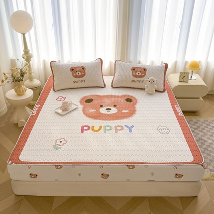 91家纺网 家纺一手货源 找家纺 （总）希廷顿 2025新款大版印花乳胶凉席床笠款三件套