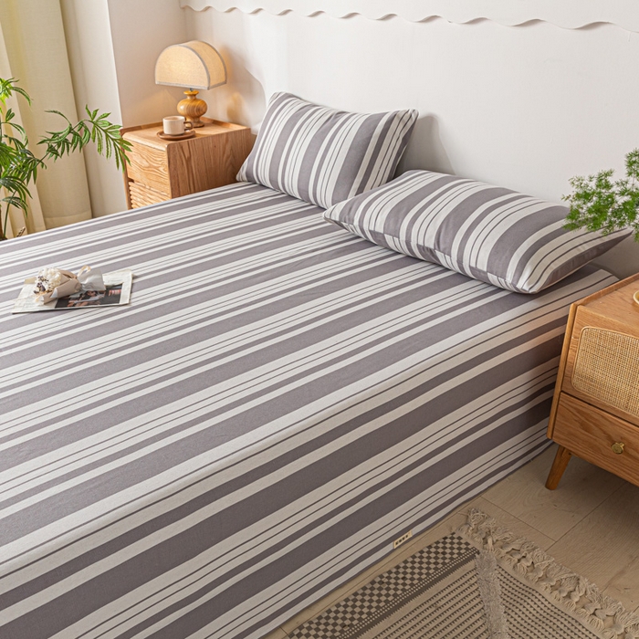 91家纺网 家纺一手货源 找家纺 阿亮家居 2025新款原棉老粗布床单系列 素雅灰