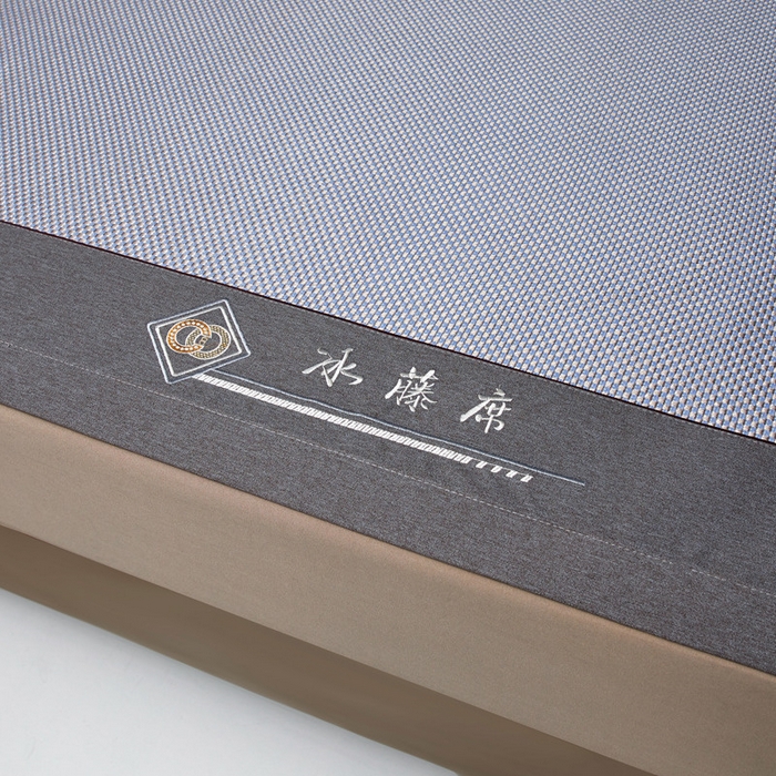 91家纺网 家纺一手货源 找家纺 琪琪阁 2026新款冰藤三明治凉席 星星-雾蓝