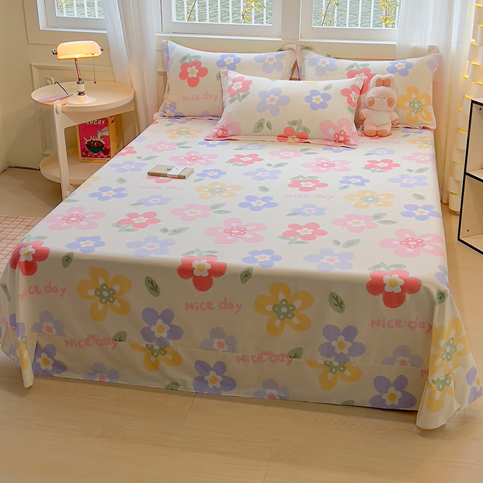 91家纺网 家纺一手货源 找家纺 拾物记 2025新款A类无荧光全喷气全棉12868单床单 繁花集