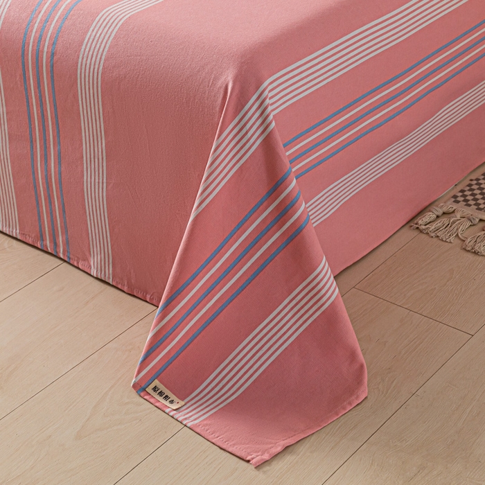 91家纺网 家纺一手货源 找家纺 阿亮家居 2025新款原棉老粗布床单系列 气质粉