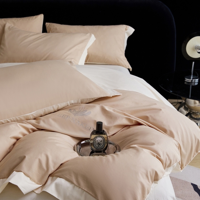 91家纺网 家纺一手货源 找家纺 金奇达家纺 2025春夏新款【特洛伊】红金裸盖™棉全棉纯棉红金裸盖棉四件套标准号全网控价（折后券后）不低于199元） 特洛伊-琥珀