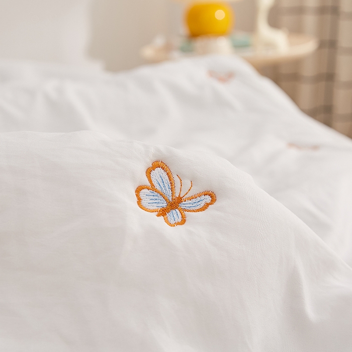 91家纺网 家纺一手货源 找家纺 （总）盛眠 2025新款水洗棉刺绣夹棉床笠床罩家用床垫套