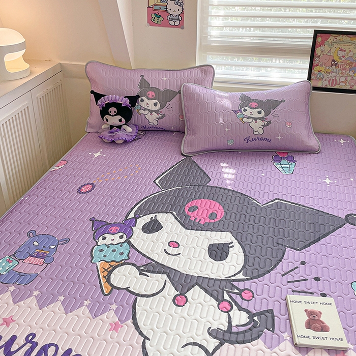 91家纺网 家纺一手货源 找家纺 （总）金爱家 2025新款三丽鸥乳胶凉席大版床笠款