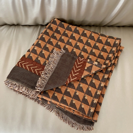 麻依 2025新款全棉纱布披肩浴巾旅行毯 首逅